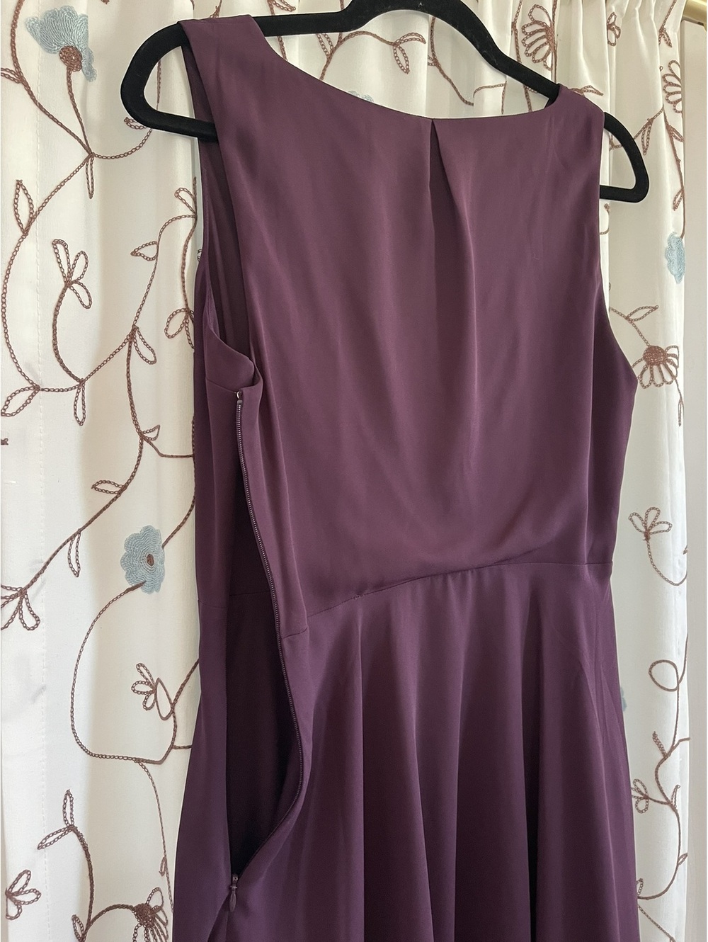 S | Express | Plum sleeveless fit-and-flare dress - Picture 7 of 7